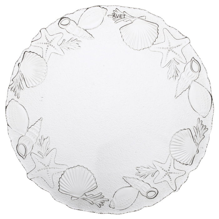 Avet - Fuente Redonda Diámetro 33 cm - Porcelana (6 Unidades) - Colección Marina con Relieve de Estrellas y Conchas Avet - Fuente Redonda Diámetro 33 cm - Porcelana (6 Unidades) - Colección Marina con Relieve de Estrellas y Conchas